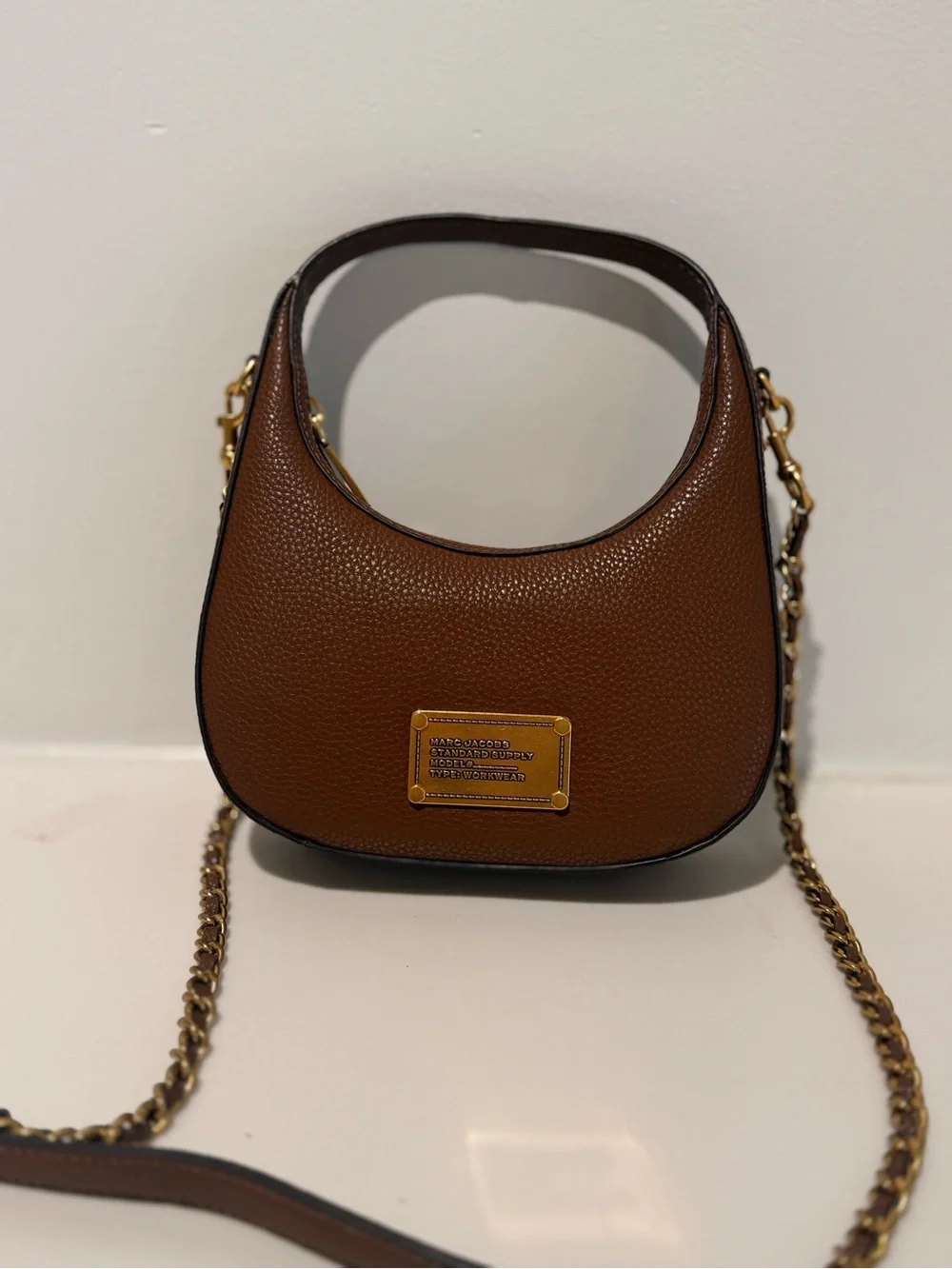 NWT Marc Jacobs small crescent bag - cognac